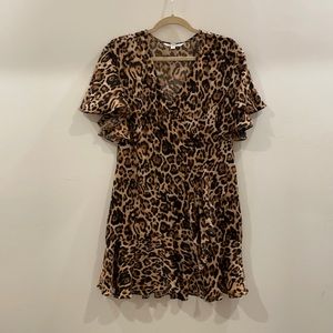 BB Dakota Cheetah Print Wrap Dress